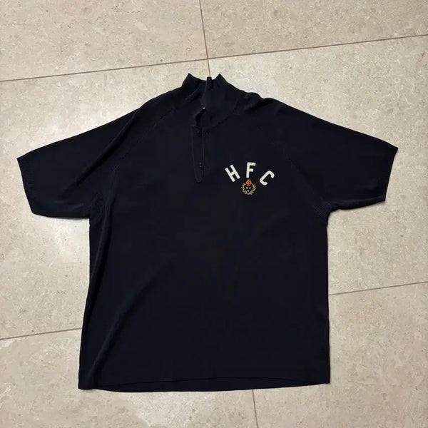 [BUNJANG] Heritagefloss Black Short Sleeve Knit M / 헤리티지플로스 블랙 반팔 니트 M sz