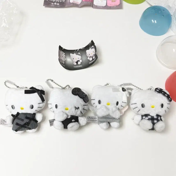 [BUNJANG] Sanrio Authentic Hello Kitty Mascot Plush Keychain Charm - Yumeya Ballerina Kitty Black Kitty (4 types) / (새상품) 산리오 정품 헬로키티 마스코트 누이 인형 캡슐 가챠 신상 키링 참 3탄 발레코어키티 블랙키티 4종 YUMEYA 키티 봉제인형