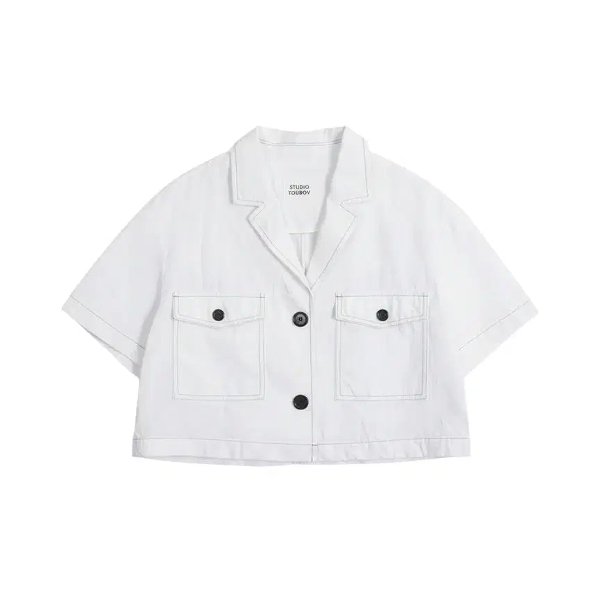 [BUNJANG] Studio Tomboy Cropped Cotton Jacket / 여성F/ 스튜디오톰보이 크롭 코튼자켓 20-107