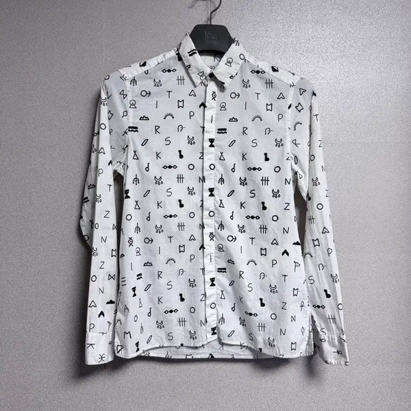[BUNJANG] Kenzo Paris Pattern Shirt White Women's Size 36 / 정품_ KENZO PARIS 겐조 패턴 셔츠 여성 36 화이트
