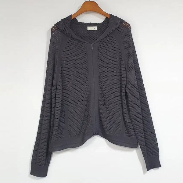 [BUNJANG] J BY Punching Knit Hooded Zip-Up / J BY 펀칭니트 후드짚업 88