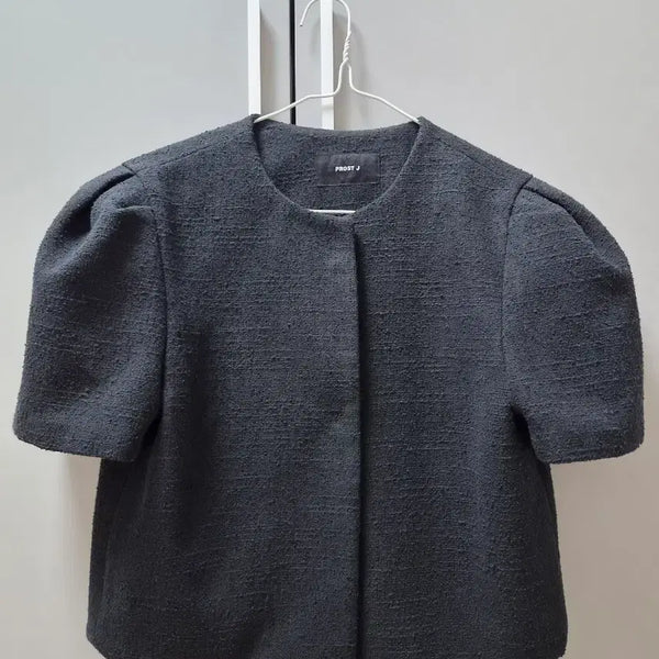[BUNJANG] PROST J DEAR TWEED PUFF JACKET BLACK / 프로스트 제이 디어 트위드 퍼프 자켓 블랙