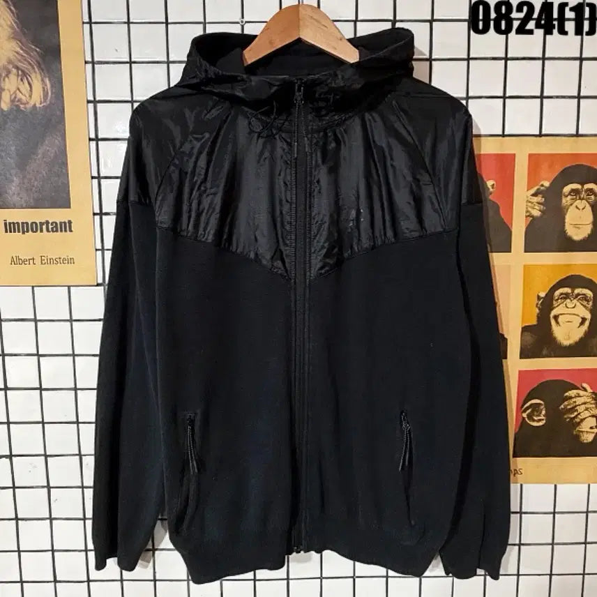 [BUNJANG] Nike Black Hooded Zip-Up Jacket L / 나이키 후드집업 블랙 L 0824