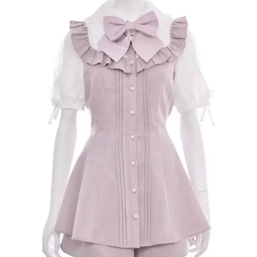 [BUNJANG] Secret Honey Pink Frill Setup Set / 양산형 지뢰계 양지뢰 시크릿허니 핑크 프릴 셋업