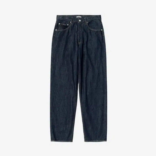 [BUNJANG] Orally Hard Twisted Denim Wide Pants Indigo / 오라리 하드 트위스트 데님 와이드 팬츠 인디고