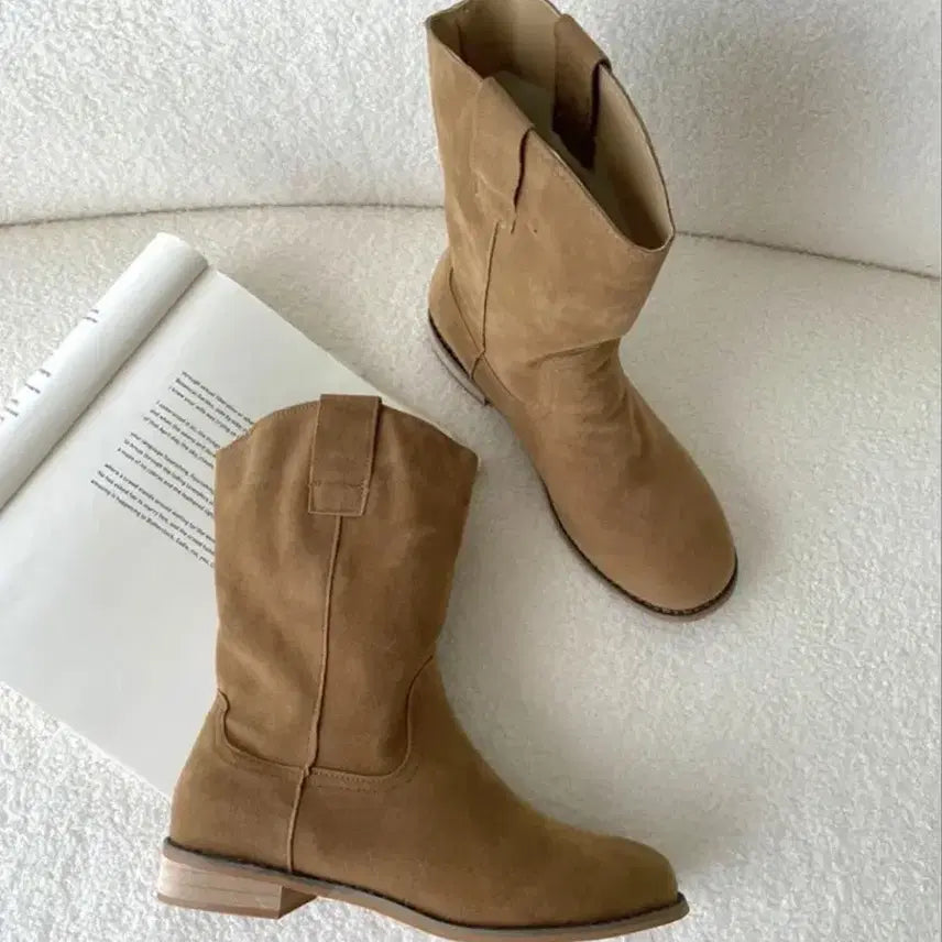 [BUNJANG] Comzi Rak Suede Mid Boots - Size 235 / 꼼지락 스웨이드 미들 부츠 235