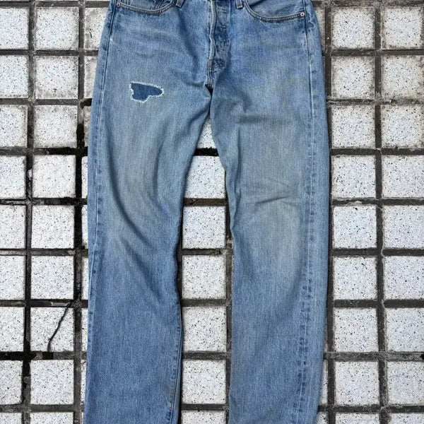 [BUNJANG] Levi's 501 Sashiko Button Fly Jeans (90s) / 90리바이스 501 버튼플라이 사시코
