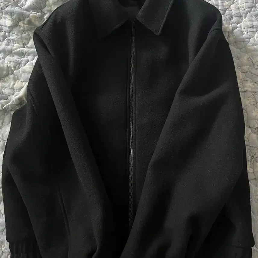 [BUNJANG] MUDIDI Wool Blend Minimal Blouson Black XL / 무탠다드 울블렌드 미니멀 블루종 블랙 xl