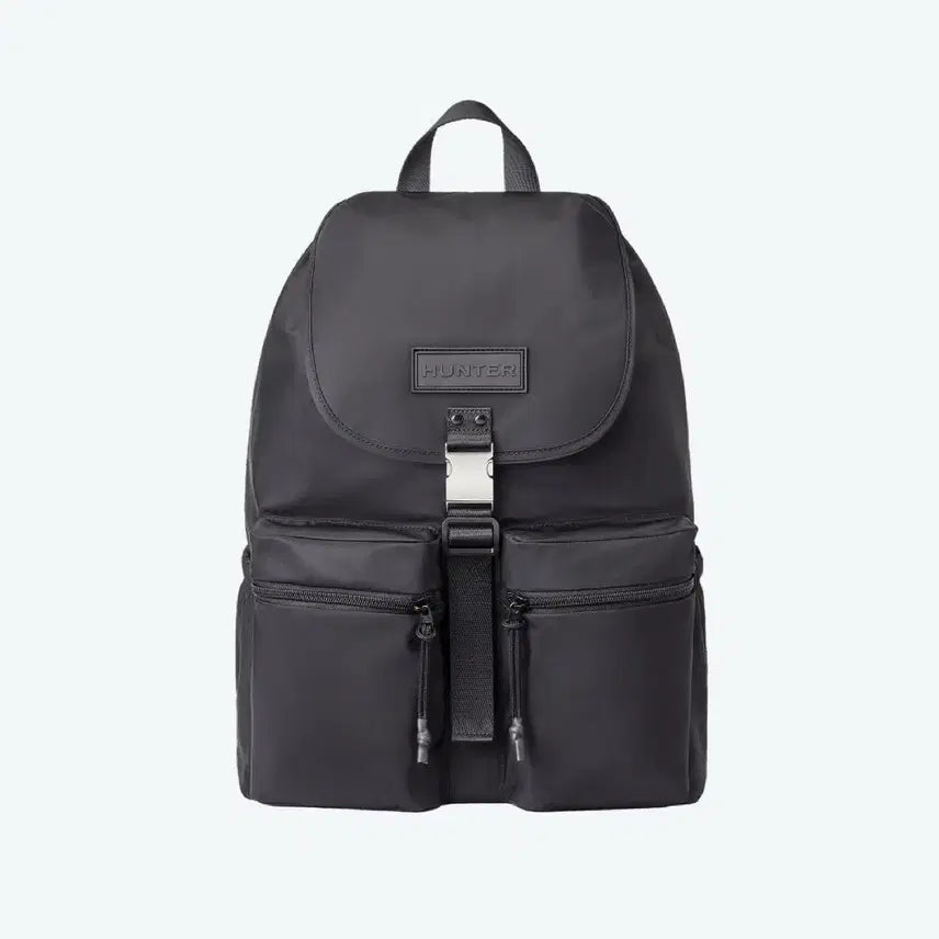[BUNJANG] Hunter Flap Two Pocket Backpack Black / [새상품] 헌터 플랩 투포켓 백팩 블랙
