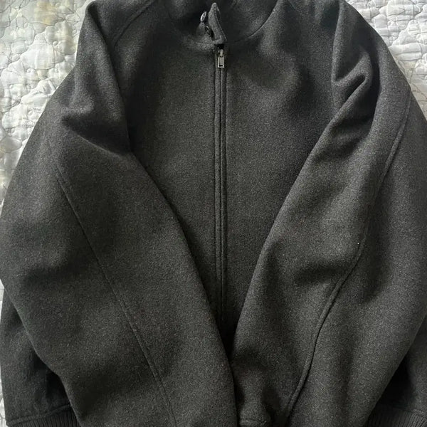 [BUNJANG] Musinsa Standard Wool Blend Harrington Jacket Charcoal 2XL / 무탠다드 울블렌드 해링턴 차콜 2xl
