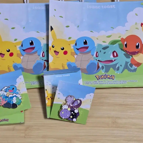[BUNJANG] Pokemon Squirtle & Mewtwo Badge Bundle / 포켓몬 이삭 뱃지 꼬부기, 뮤츠 일괄