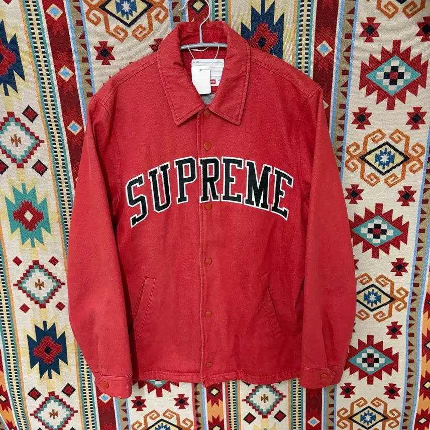 [BUNJANG] Supreme Arch Logo Arc Denim Coach Jacket M / 슈프림 아치 로고 아크 데님 코치자켓 M
