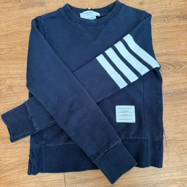 [BUNJANG] Thom Browne 4-Bar Sweatshirt Navy / 톰브라운 4선 맨투맨