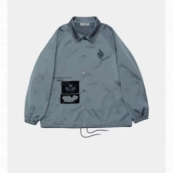 [BUNJANG] Zutto Mayoi MADNIGHT Coach Jacket (Ice Gray) XL / 즛토마요 MADNIGHT Coach Jacket (Ice Gray) XL