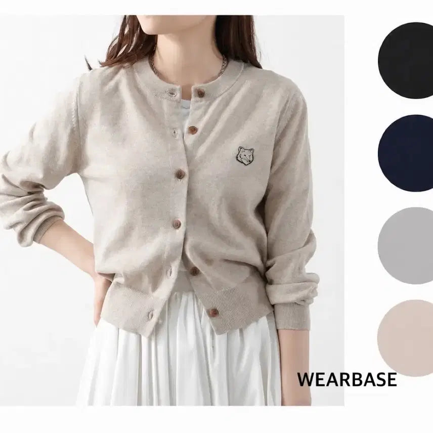 [BUNJANG] Maison Kitsune Women's 100% Wool Cardigan / [최저가 정품] 메종키츠네 여성 가디건 울100%