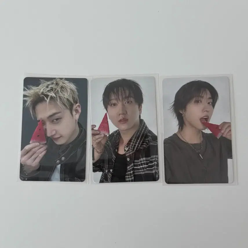 [BUNJANG] Stray Kids '3RACHA' Watermelon Photocard Set / 스트레이키즈 스키즈 디스앤댓 수박포카 쓰리라차 세트 판매