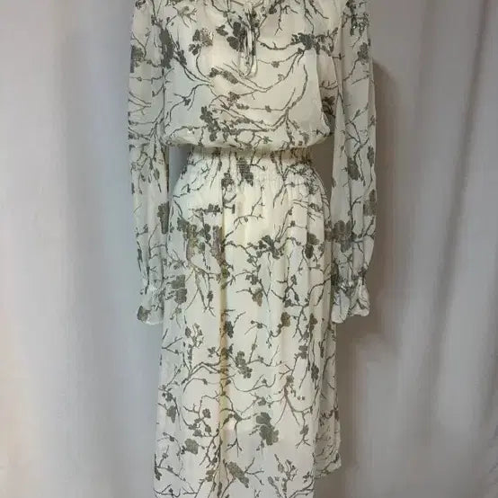 [BUNJANG] DKNY Flower Chiffon Long Dress / size S(55-66)DKNY 플라워 쉬폰 롱 원피스