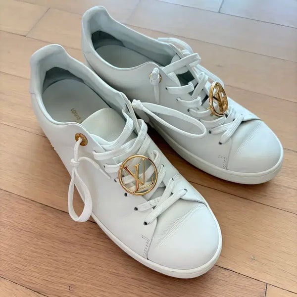 [BUNJANG] Louis Vuitton White Leather Sneakers Size 37 / 정품 루이비통 화이트 스니커즈 37사이즈