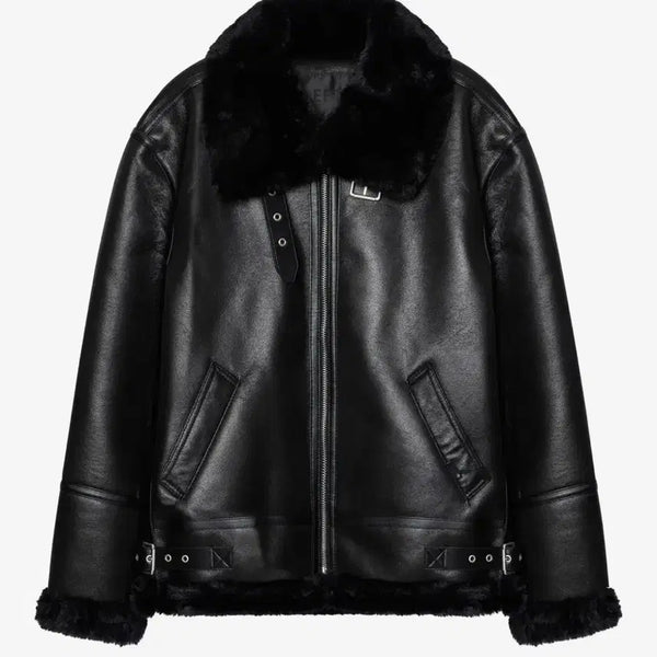 [BUNJANG] Left Seoul Aviator B-3 Mustang Jacket / 레프트서울 에비에이터 B-3 무스탕 자켓