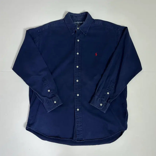 [BUNJANG] Polo Ralph Lauren Navy Button-Down Shirt / 폴로 랄프로렌 네이비 버튼다운 셔츠