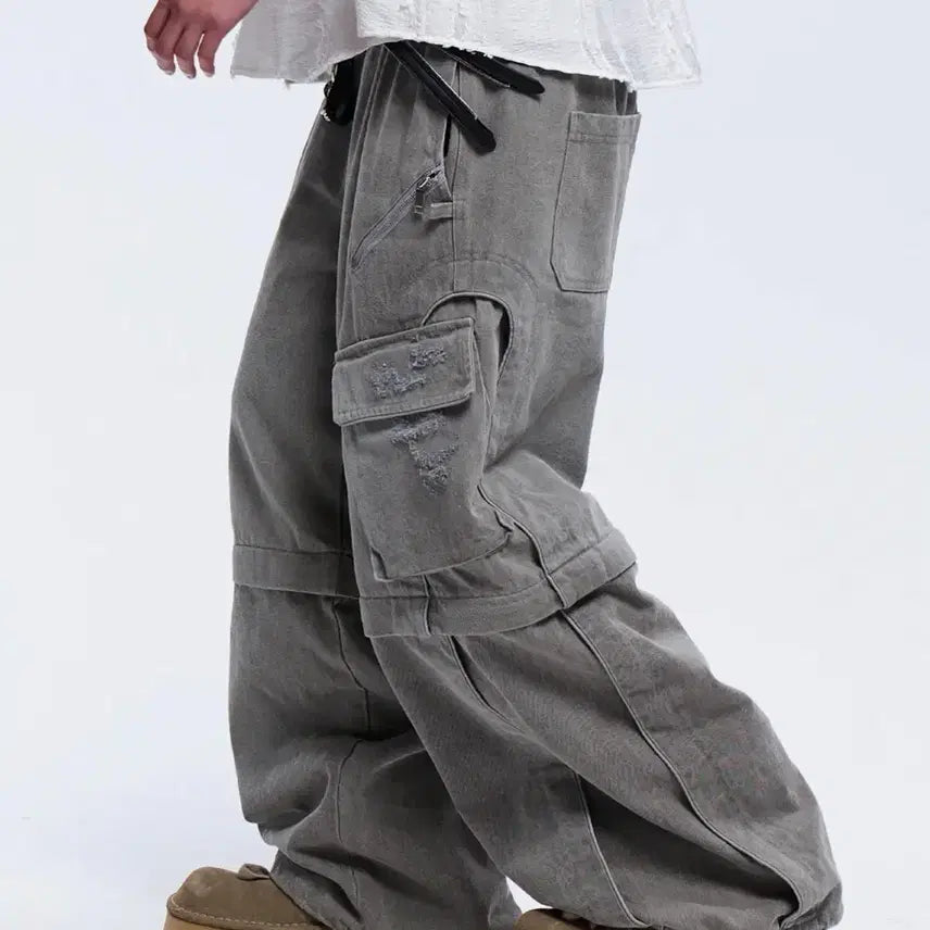 [BUNJANG] RSSC Convertible Destroyed Cargo Denim Pants / [새상품] RSSC CONVERTIBLE DESTROYED CARGO DENIM PANTS