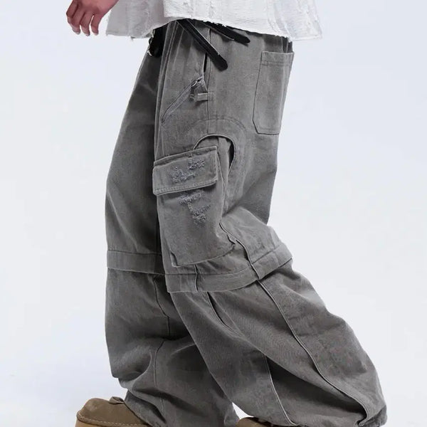 [BUNJANG] RSSC Convertible Destroyed Cargo Denim Pants / [새상품] RSSC CONVERTIBLE DESTROYED CARGO DENIM PANTS