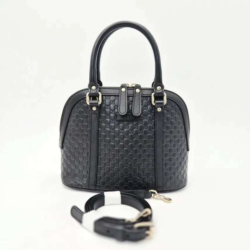 [BUNJANG] Gucci Microguccissima Mini Dome 2-Way Bag Black Leather / [중고명품셀렉트]구찌 마이크로시마 미니돔 2WAY 백