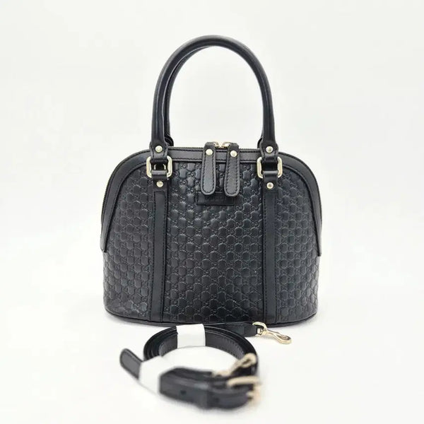 [BUNJANG] Gucci Microguccissima Mini Dome 2-Way Bag Black Leather / [중고명품셀렉트]구찌 마이크로시마 미니돔 2WAY 백
