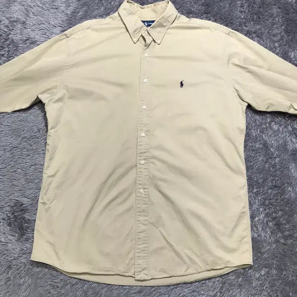 [BUNJANG] Polo Ralph Lauren Oversized Solid Shirt Camel / [[XL(실2XL)] 폴로(POLO)랄프로렌 오버핏 솔리드 셔츠@@4