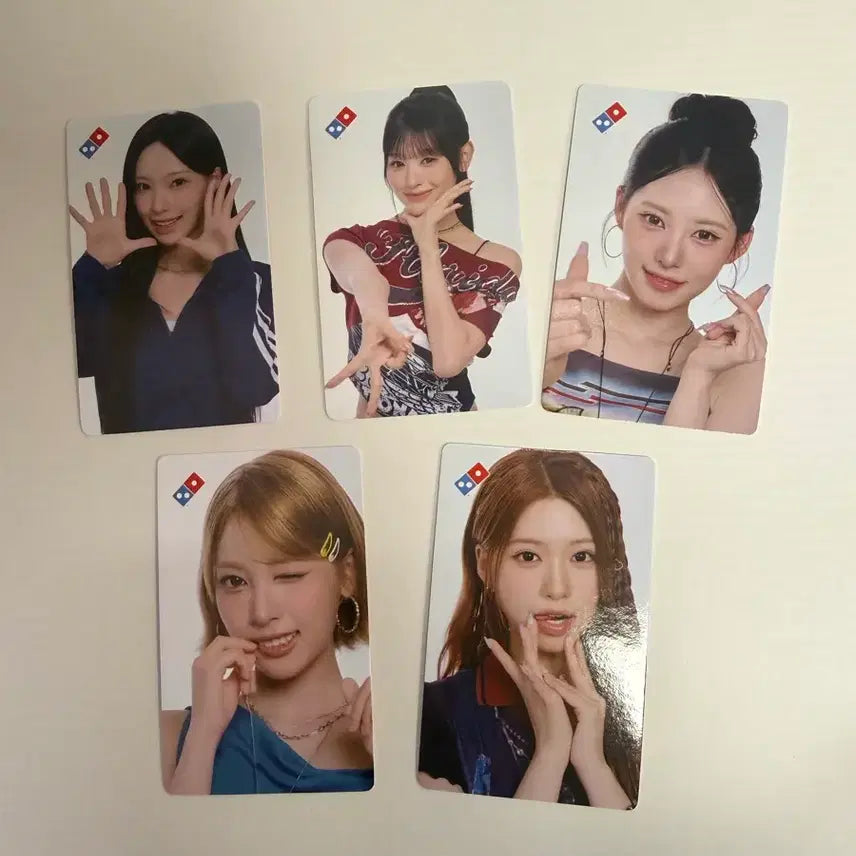 [BUNJANG] Domino's Pizza Les Sins 5 Types Photocard Bundle Set / 도미노피자 리센느 포토카드 5종 판매합니다