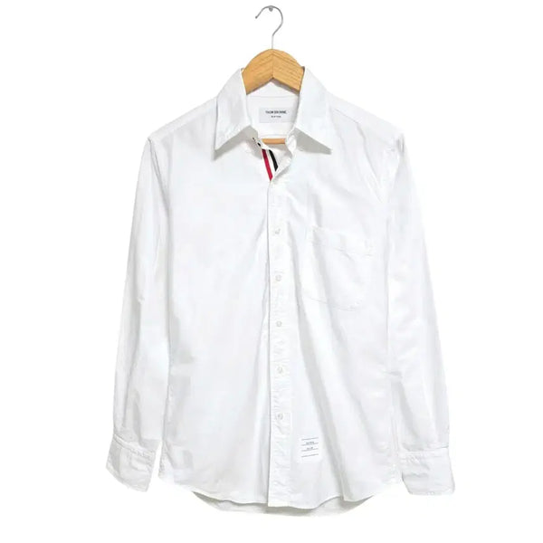[BUNJANG] Thom Browne Hidden Bar Stripe Oxford Shirt / 톰브라운 히든삼선 옥스포드 셔츠