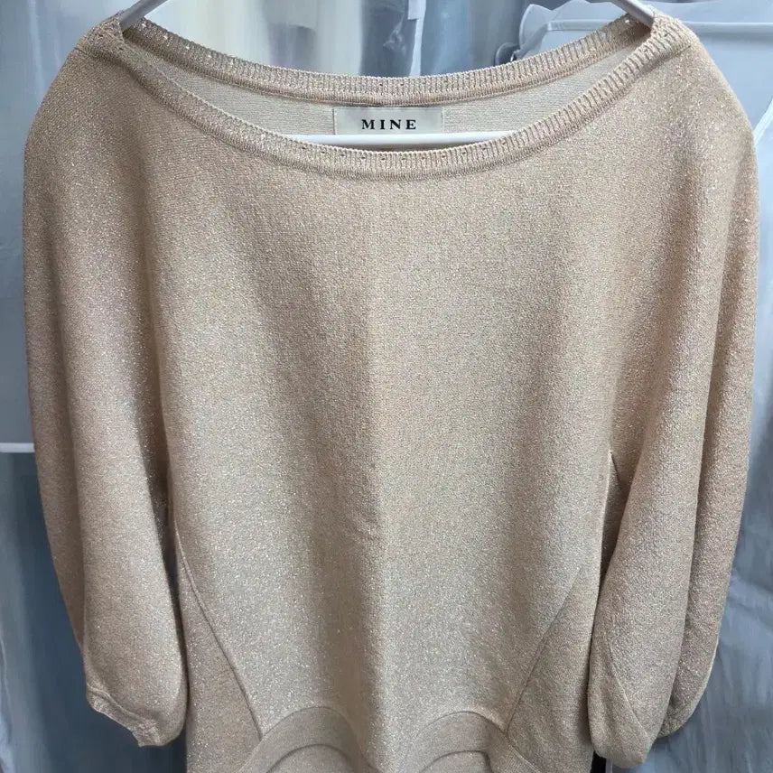 [BUNJANG] MINE Glitter Short Sleeve Knit / 마인 MINE 글리터 반팔니트