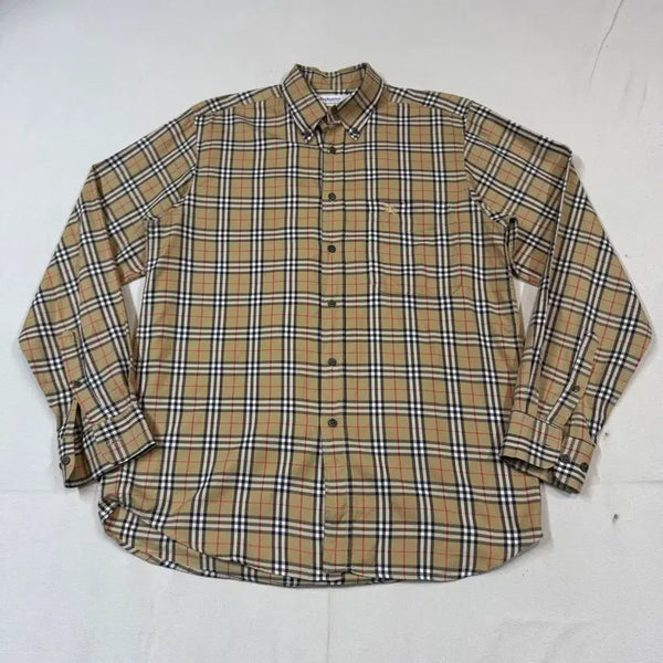 [BUNJANG] Burberrys 90s Nova Check Button-Down Shirt / M) 버버리 Burberrys 90s 노바체크 버튼다운 셔츠
