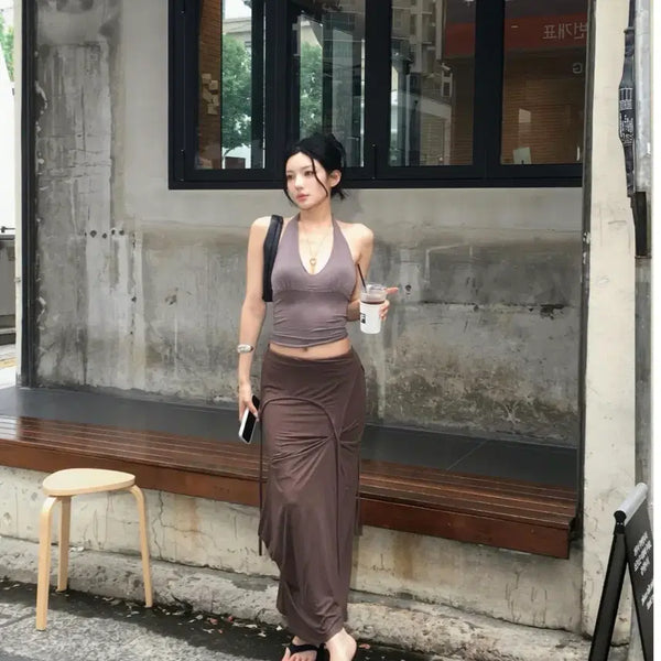 [BUNJANG] Flip Long Skirt / 플립 롱스커트(45000