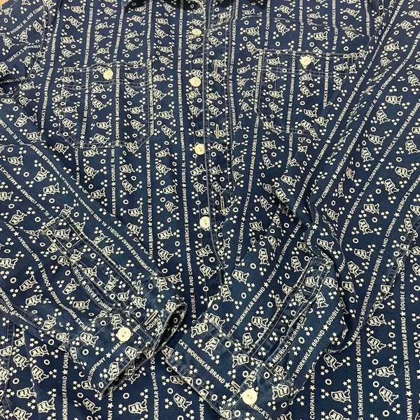 [BUNJANG] RRL Printed Work Shirt M / Rrl 프린팅 워크셔츠 m
