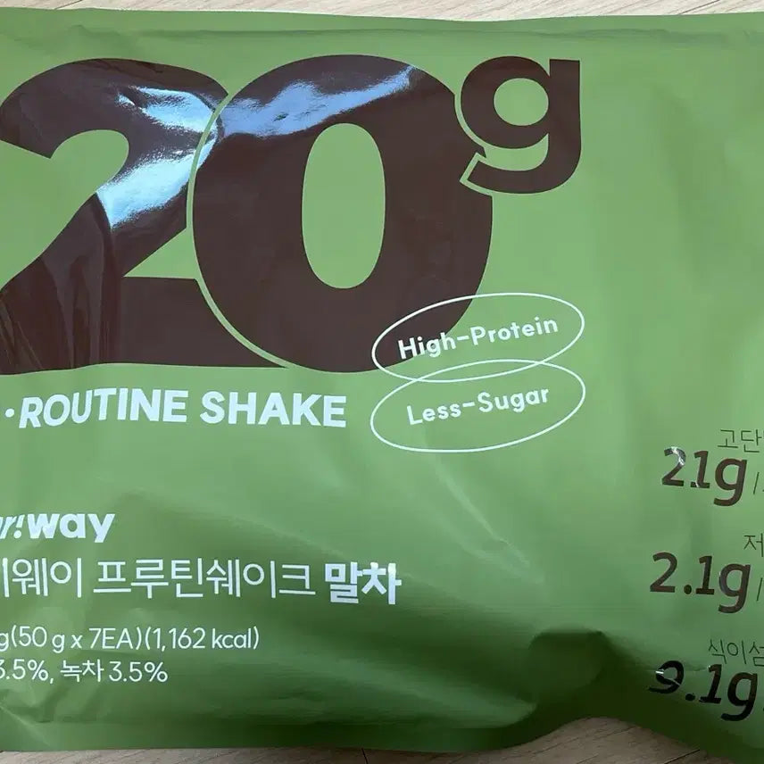 [BUNJANG] Berry Way Protein Shake Matcha 7-Pack (Sealed) / [미개봉]배리웨이 프루틴 단백질 쉐이크 말차 7개입