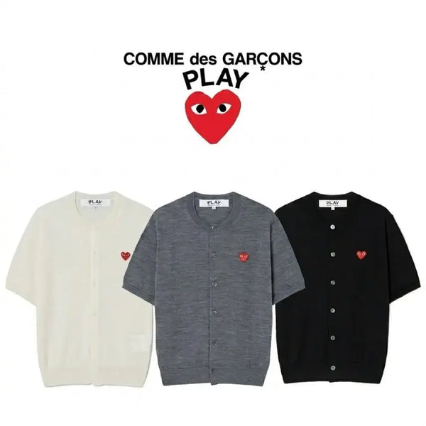 [BUNJANG] Comme des Garçons Wool Short-Sleeve Cardigan / 꼼데가르송  울 반팔 가디건