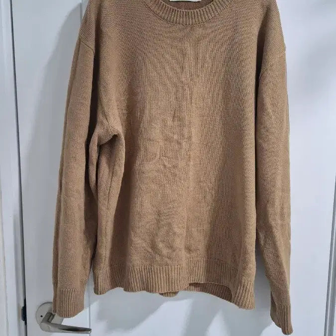 [BUNJANG] Round Neck Knit Brown / 라운드넥 니트 갈색