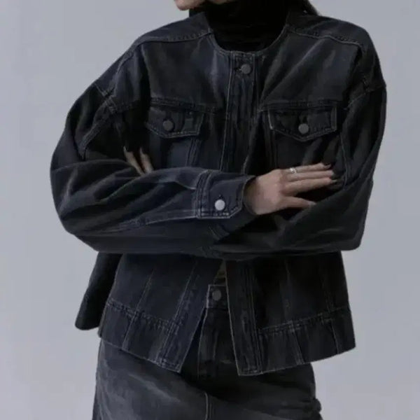 [BUNJANG] Triming Bird One Button Denim Jacket / 트리밍버드 원버튼 데님자켓 F