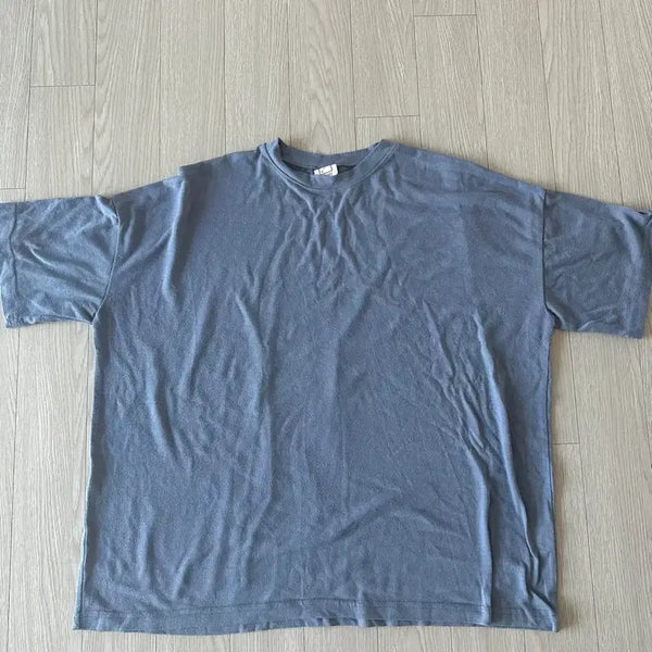 [BUNJANG] Oversized Short-Sleeve T-Shirt Blue / 촤르르 오버핏 반팔티셔츠 블루