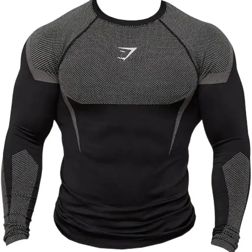 [BUNJANG] Gymshark Onyx Black Long Sleeve v5 M / [미개봉] M 짐샤크 오닉스 블랙 롱슬리브 v5 / v1