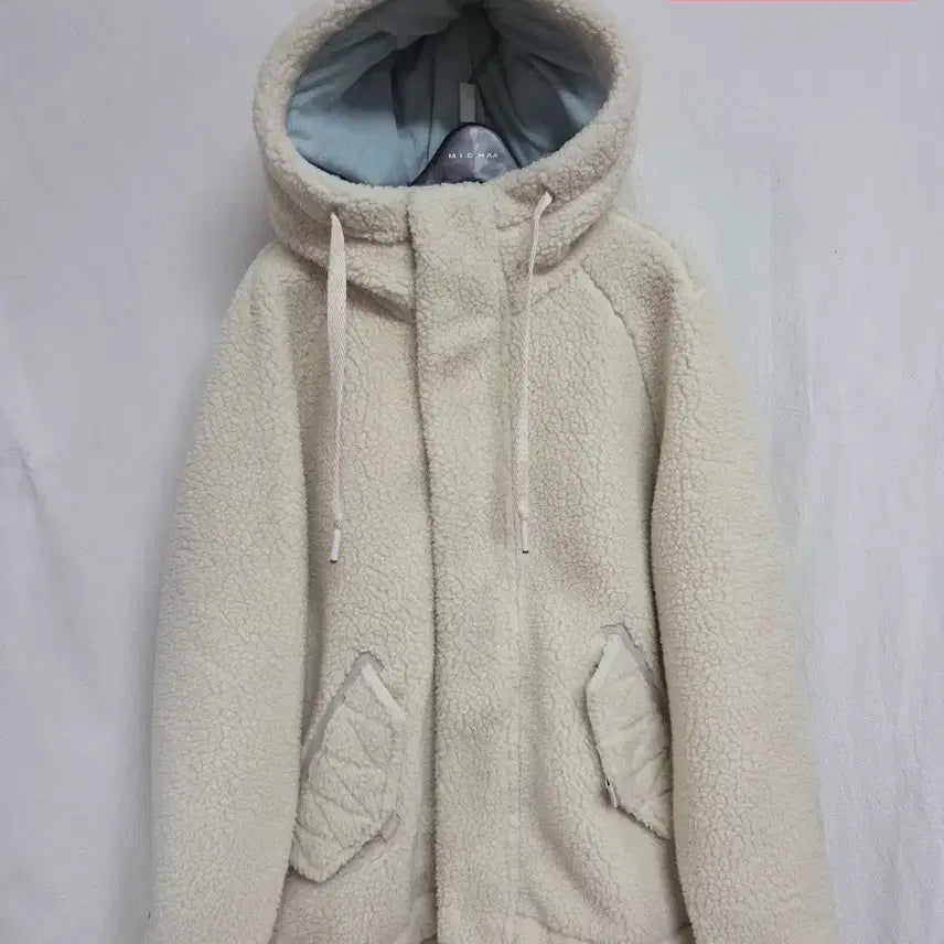 [BUNJANG] Blackyak Heavy Fleece Hooded Jacket Ivory / 블랙야크 헤비 후리스 후드 자켓 아이보리  90