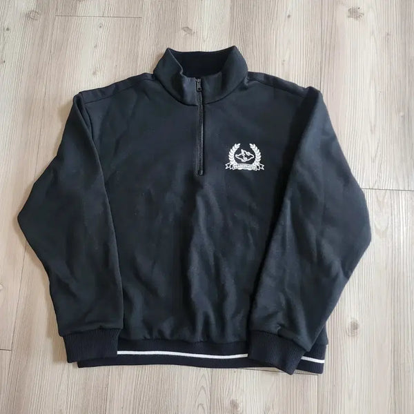 [BUNJANG] PEARLY GATES Half-Zip Sweatshirt Black / 파리게이츠 반집업 맨투맨 검정