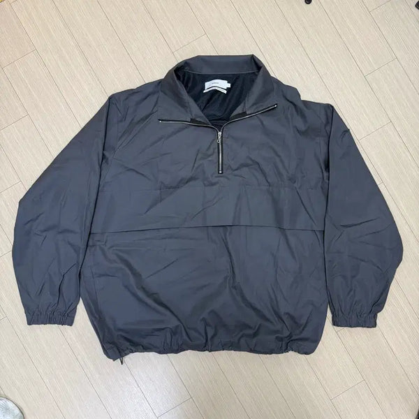 [BUNJANG] Graphpaper Suvin Sharkskin Stand Collar Anorak Grey / 그라프페이퍼 graphpaper suvin 샤크스킨 스탠드 카라 아노락 1