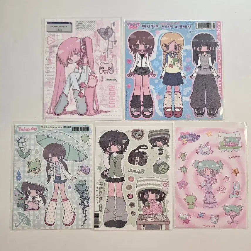[BUNJANG] Pooky Cutie Sticker Set / 스티커) 푸키큐티 5장