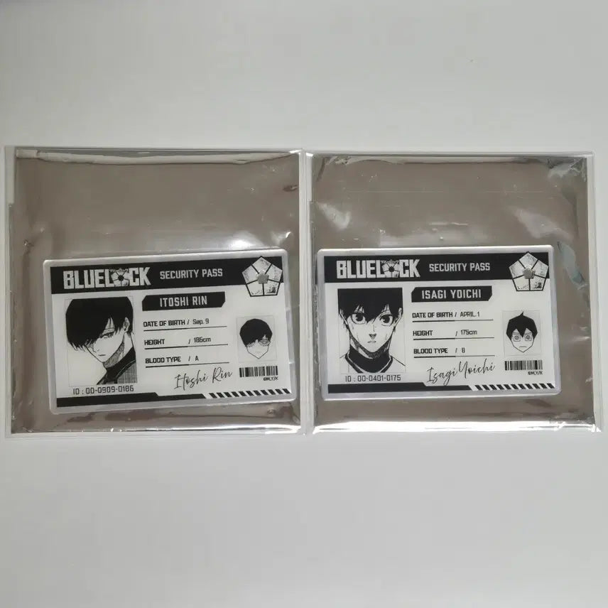[BUNJANG] Blue Lock Itoshi Rin & Isagi Yoichi ID Card Set - Original Art Exhibition Animate Pop-up / 블루록 이토시 린 이사기 요이치 아이디카드 원화전 애니메이트 팝업