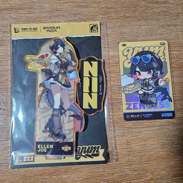[BUNJANG] Zenless Zone Zero (ZZZ) Vollapizza Collaboration Ellen Joe Acrylic Stand + Photocard Set / (리딤미사용)젠레스 존 제로(젠존제) 반올림피자 콜라보 엘렌 조 아크릴 스탠드 + 포토카드 굿즈