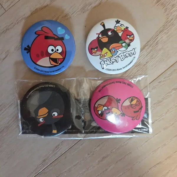 [BUNJANG] Angry Birds 4-Piece Badge Set / 앵그리버드 뱃지 4종 세트