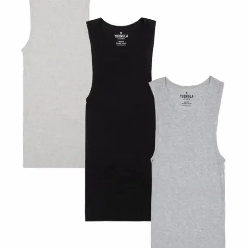 [BUNJANG] Youngla Sleeveless 3-Pack M / [M] 영엘에이 나시 3개  / 짐샤크