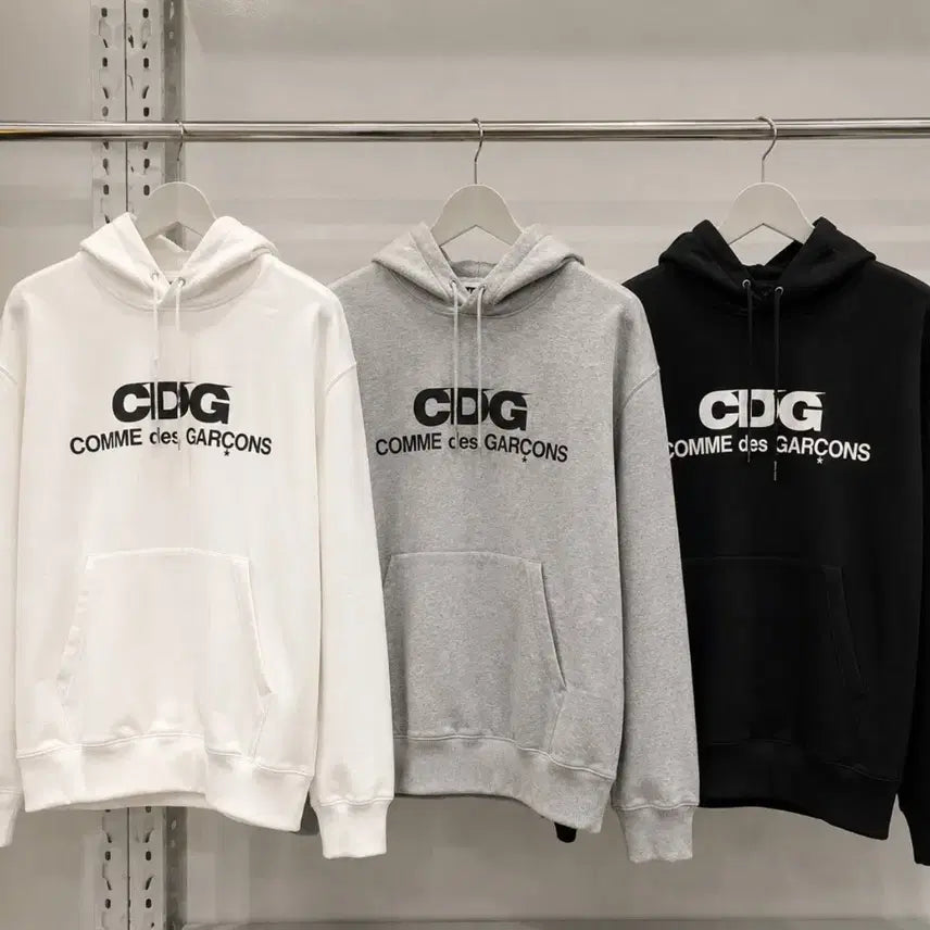 [BUNJANG] Comme des Garçons Hoodie / 무료배송)꼼데가르송 후드티 화이트/그레이/블랙